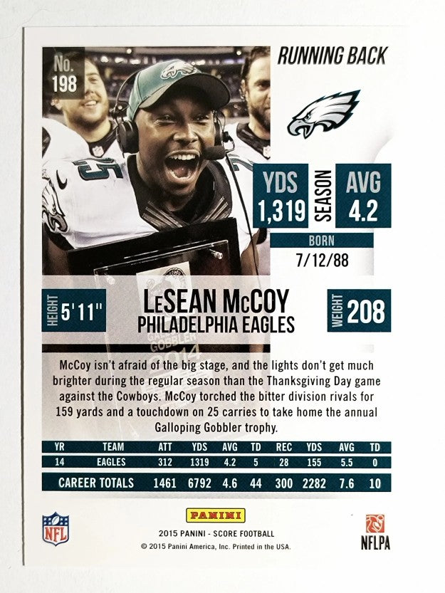 2015 Score Photo Variations Blue Camo #198 LeSean McCoy