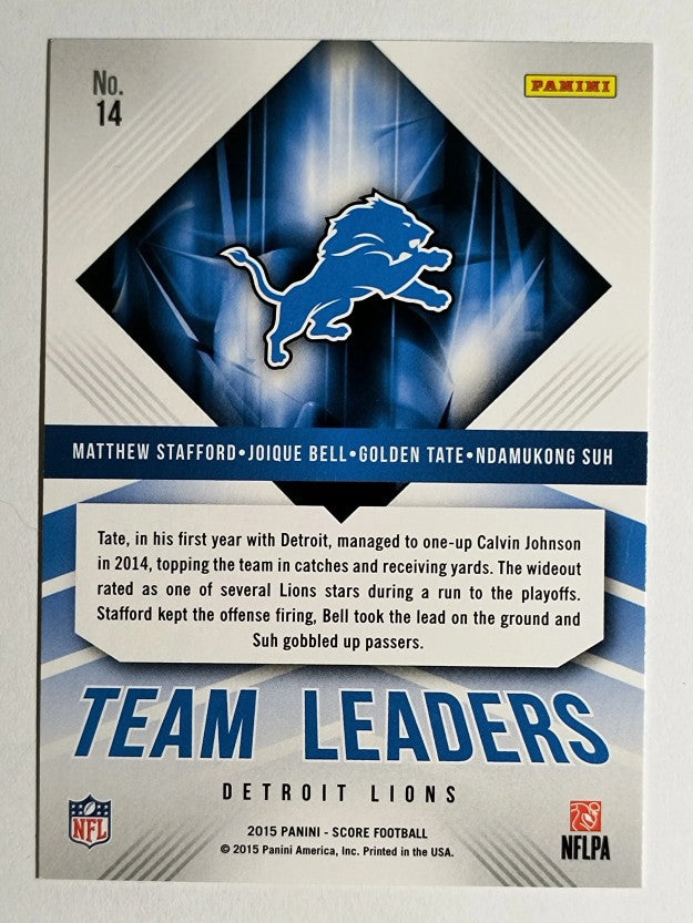 2015 Score Team Leaders #14 Golden Tate/Bell/Matthew Stafford/Ndamukong Suh
