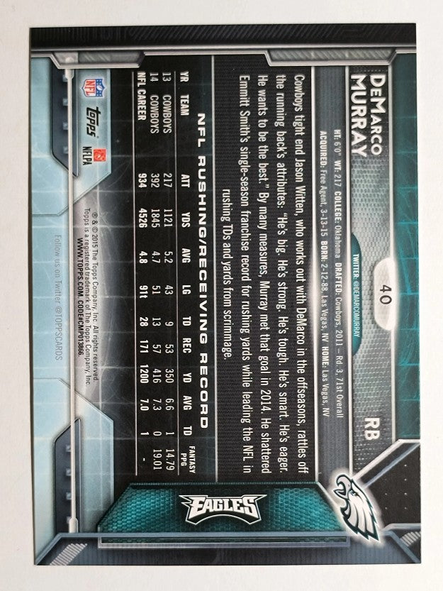 2015 Topps #40A DeMarco Murray/green jersey