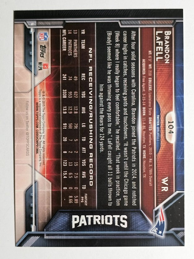 2015 Topps #104 Brandon LaFell