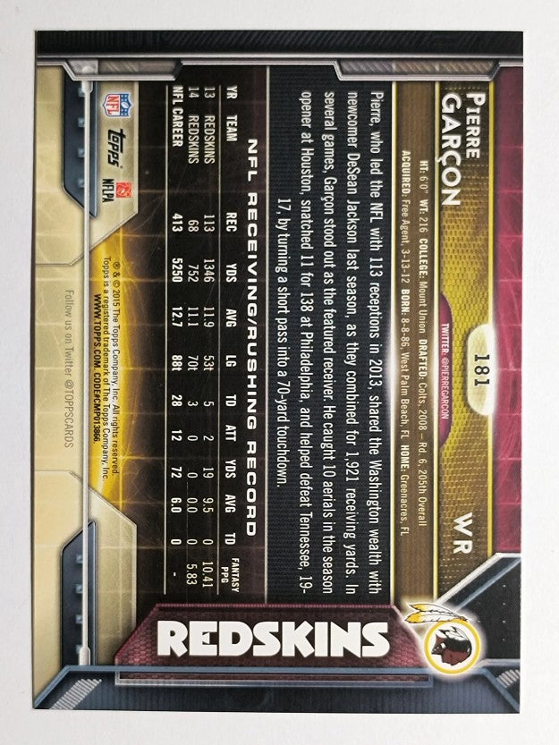 2015 Topps #181 Pierre Garcon