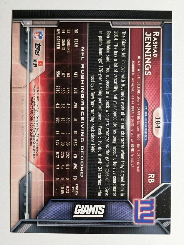 2015 Topps #184 Rashad Jennings