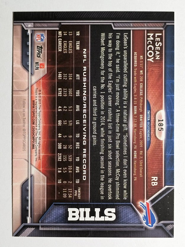 2015 Topps #185A LeSean McCoy/blue pants