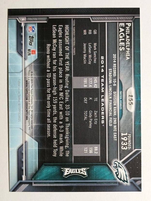 2015 Topps #255 Philadelphia Eagles/Jordan Matthews/LeSean McCoy