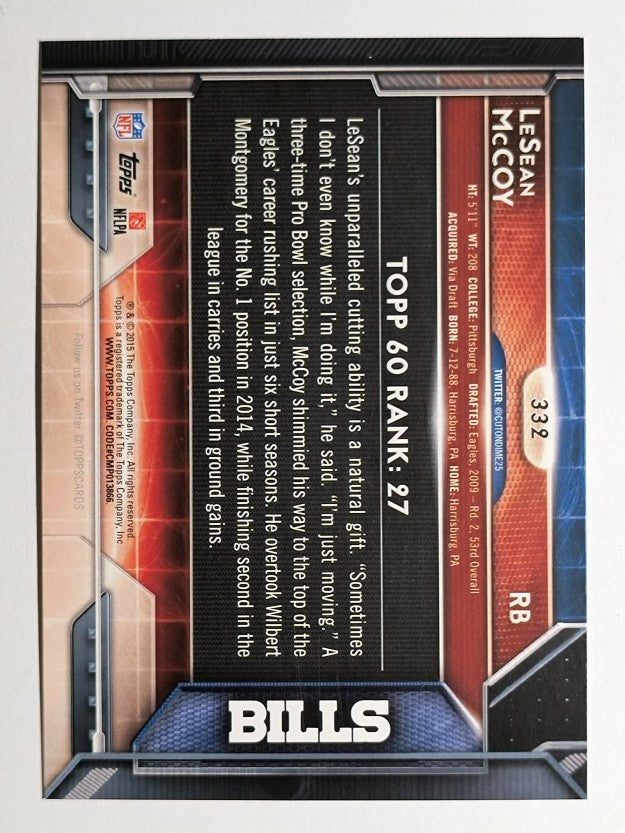 2015 Topps #332 LeSean McCoy T60