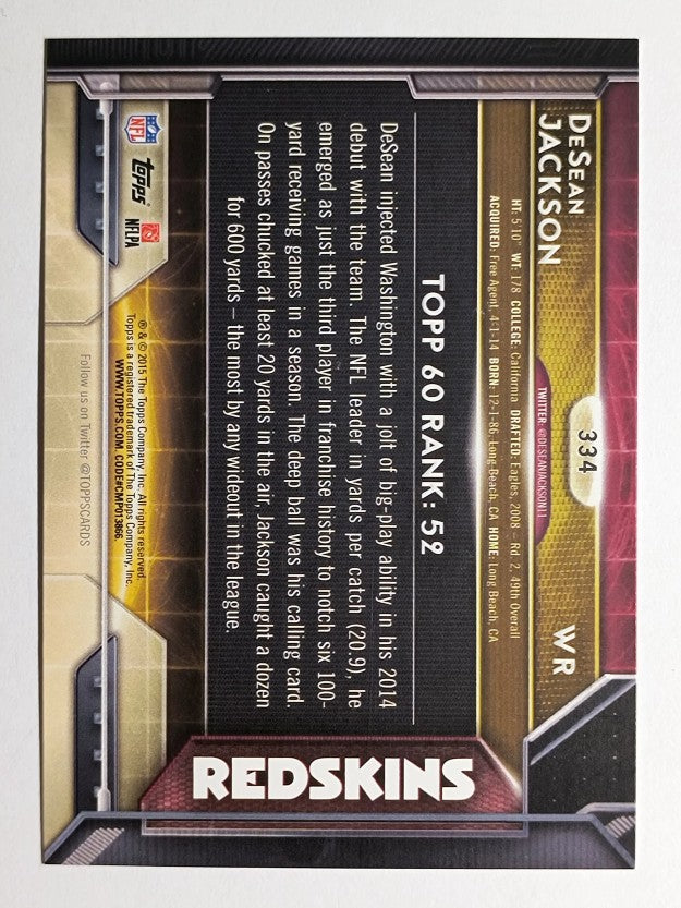 2015 Topps #334 DeSean Jackson T60