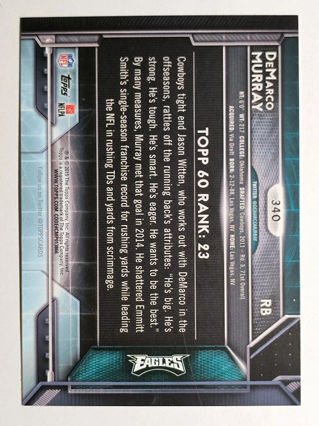 2015 Topps #340 DeMarco Murray T60