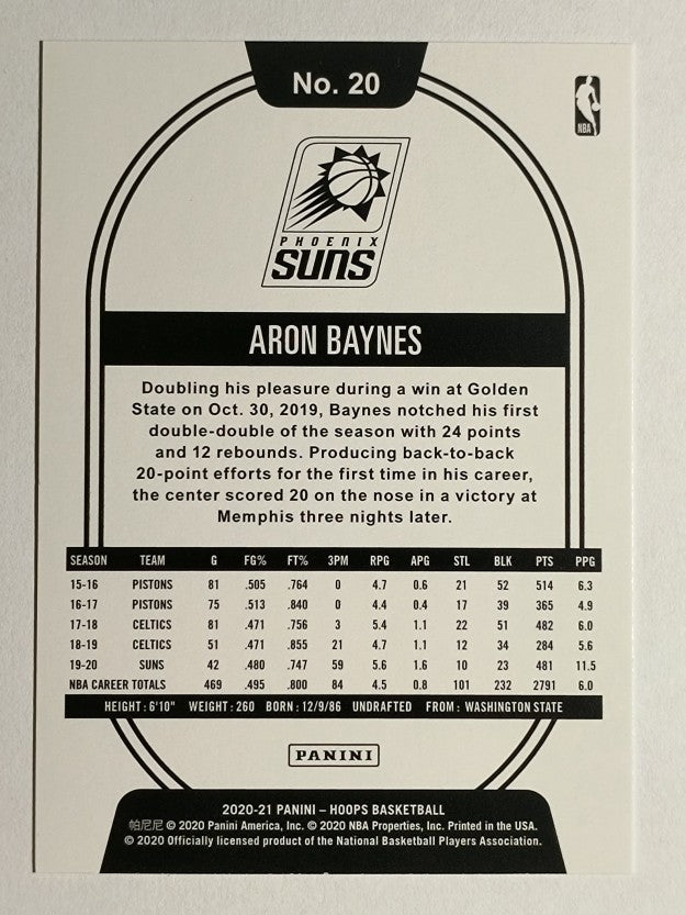 2020-21 Hoops #20 Aron Baynes