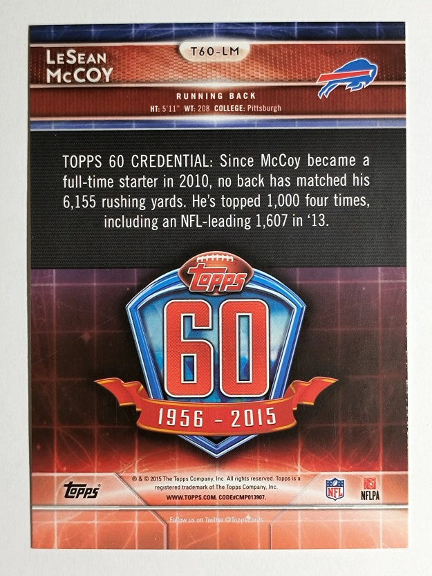 2015 Topps 60th Anniversary Throwbacks #T60LM LeSean McCoy