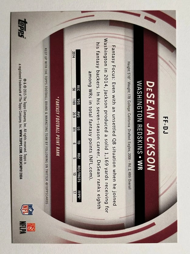 2015 Topps Fantasy Focus #FFDJ DeSean Jackson