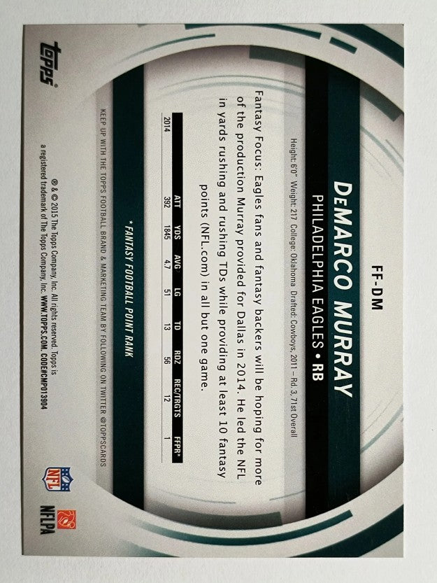 2015 Topps Fantasy Focus #FFDM DeMarco Murray