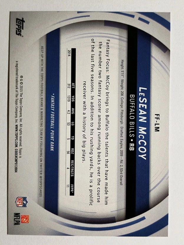 2015 Topps Fantasy Focus #FFLM LeSean McCoy