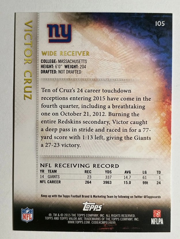 2015 Topps Valor #105 Victor Cruz