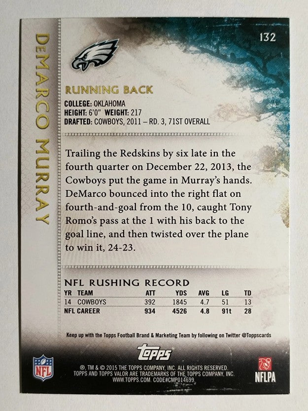 2015 Topps Valor #132 DeMarco Murray