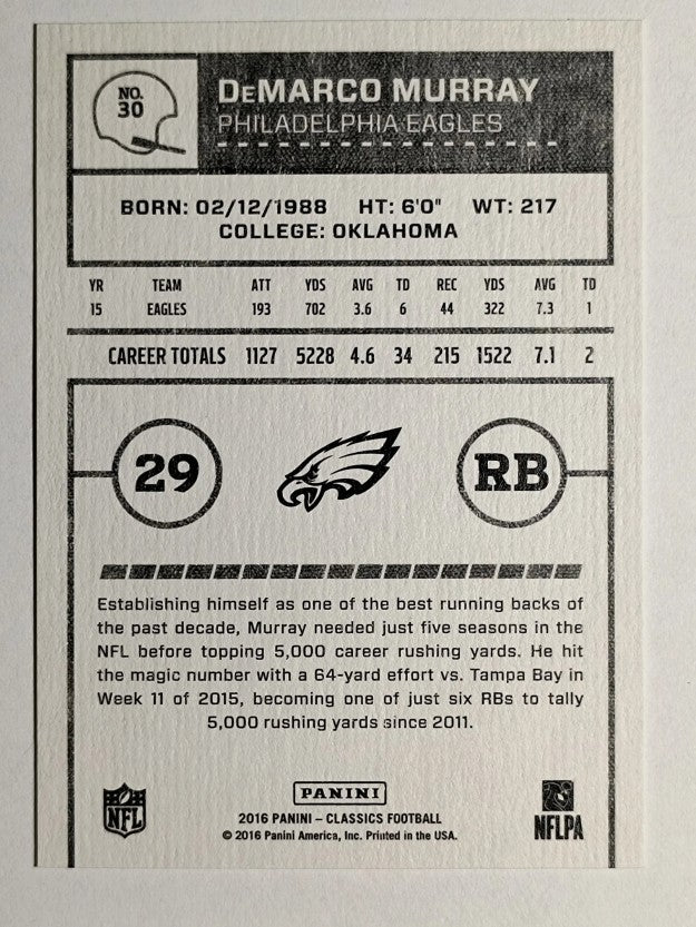 2016 Classics #30 DeMarco Murray