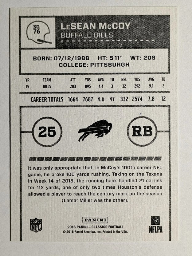 2016 Classics #76 LeSean McCoy