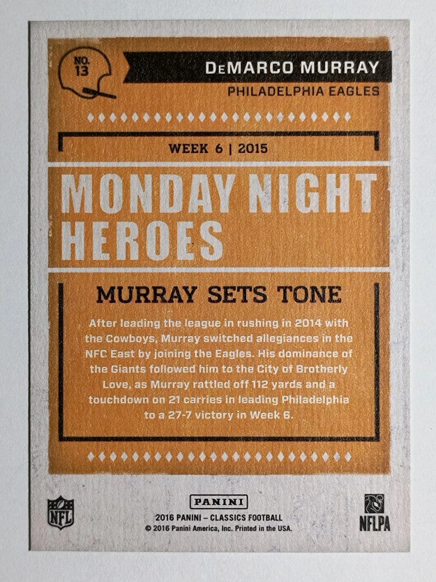 2016 Classics Monday Night Heroes #13 DeMarco Murray