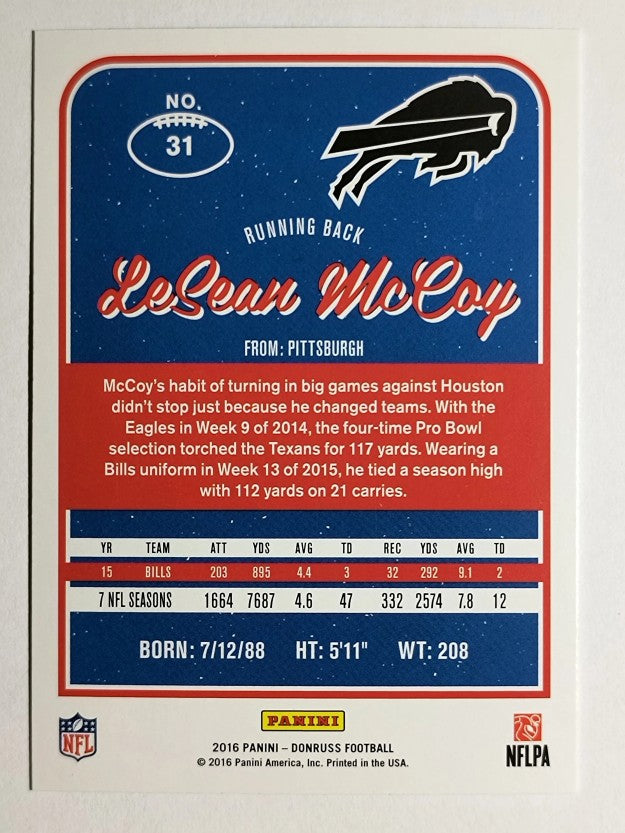 2016 Donruss #31 LeSean McCoy
