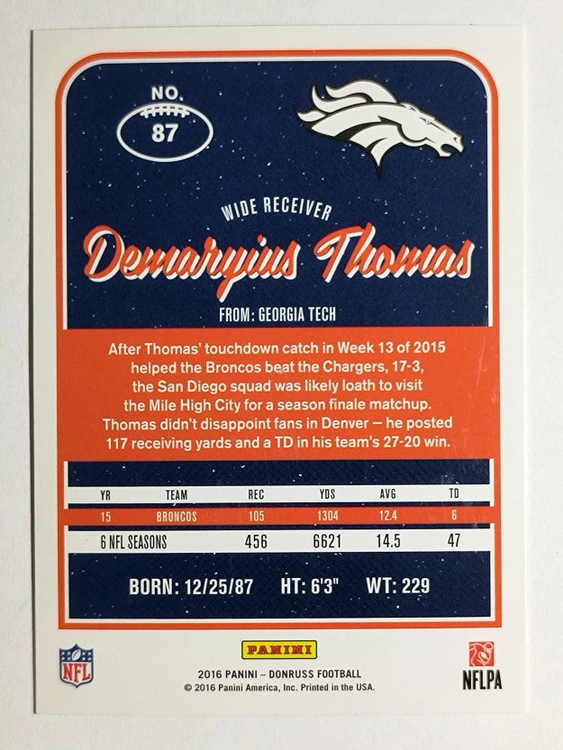 2016 Donruss #87 Demaryius Thomas