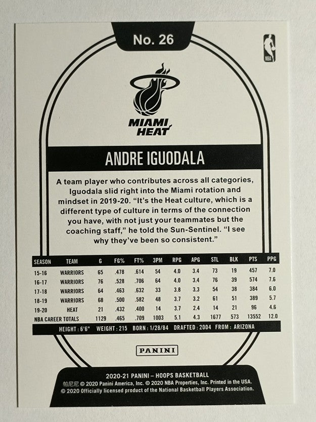 2020-21 Hoops #26 Andre Iguodala