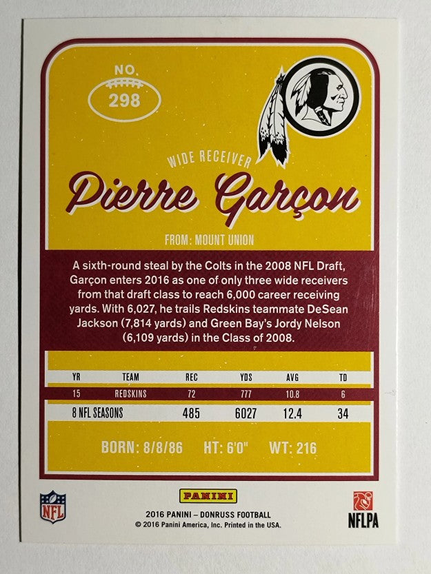 2016 Donruss #298 Pierre Garcon