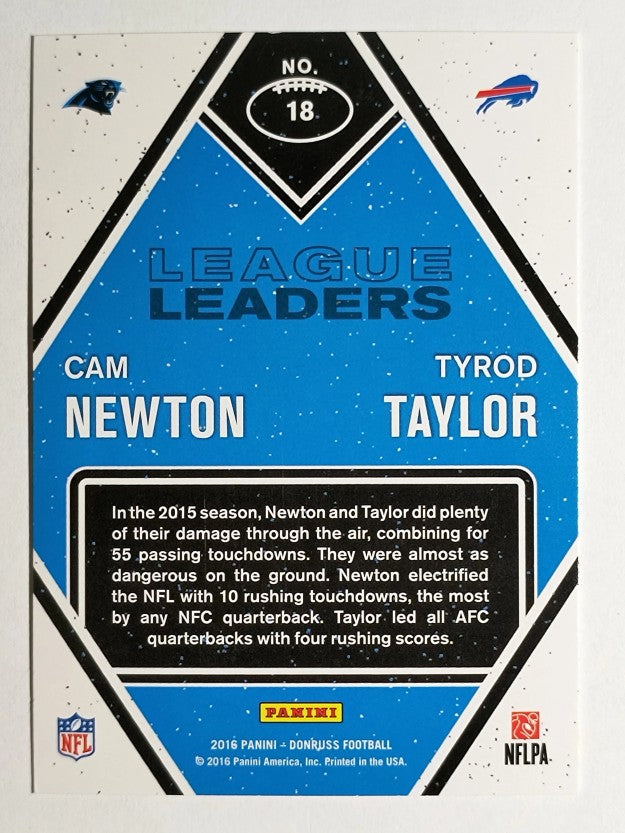 2016 Donruss League Leaders #18 Cam Newton/Tyrod Taylor