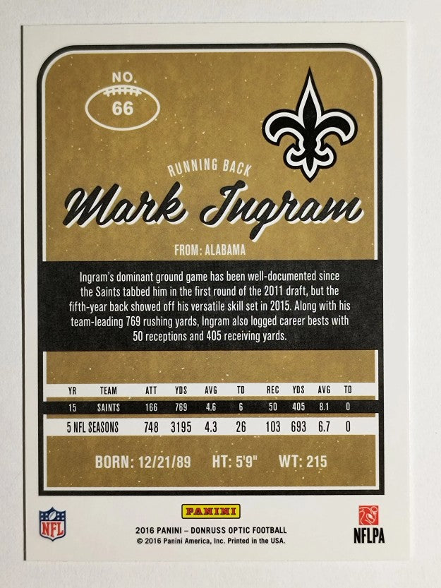 2016 Donruss Optic #66 Mark Ingram