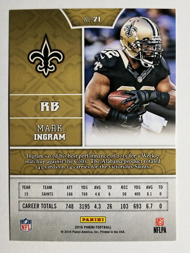 2016 Panini #21 Mark Ingram