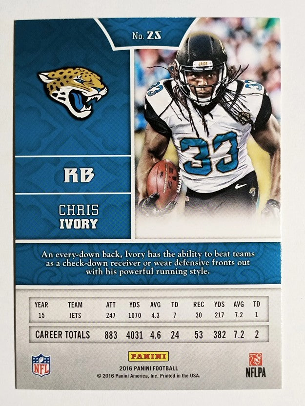 2016 Panini Shining Armor Rainbow Foil #25 Chris Ivory