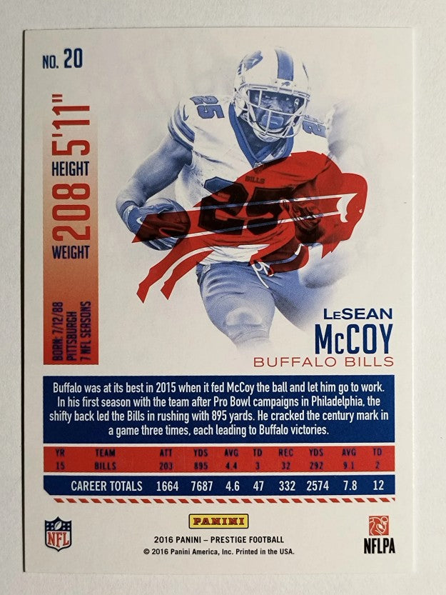 2016 Prestige #20 LeSean McCoy