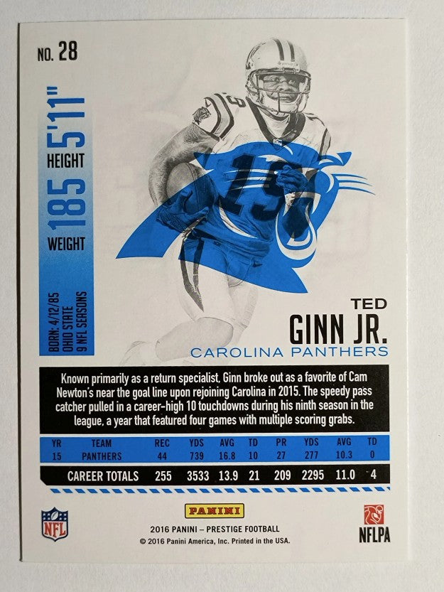 2016 Prestige #28 Ted Ginn Jr.