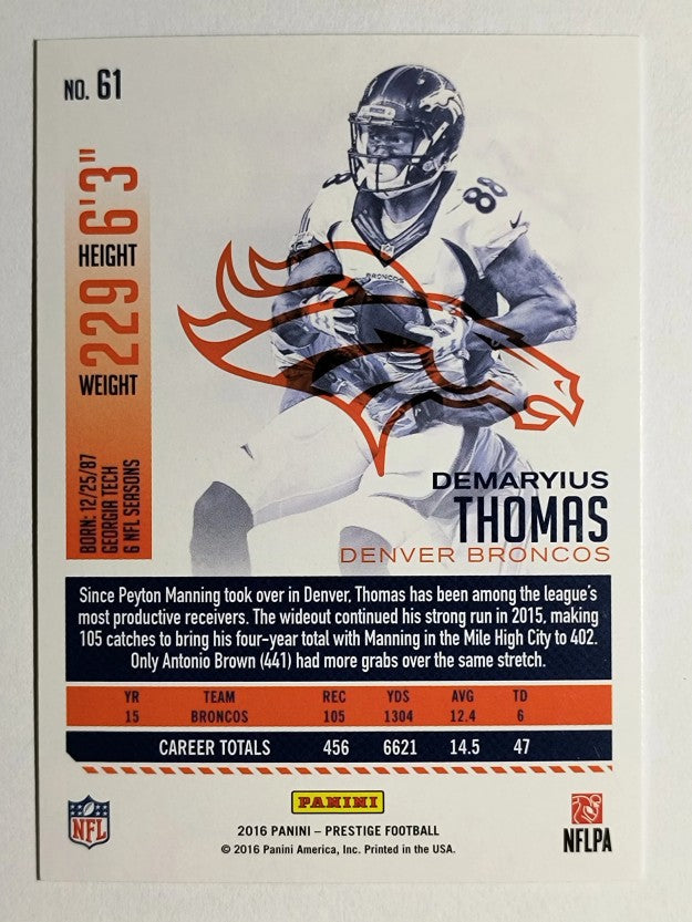 2016 Prestige #61 Demaryius Thomas
