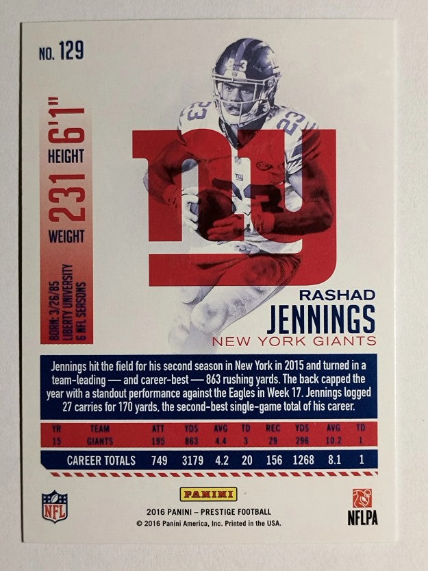 2016 Prestige #129 Rashad Jennings