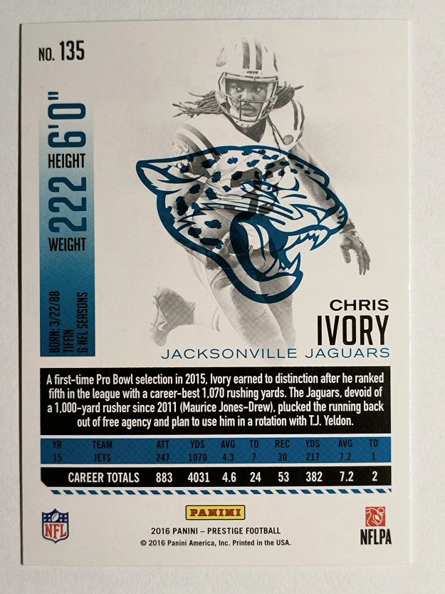 2016 Prestige #135 Chris Ivory