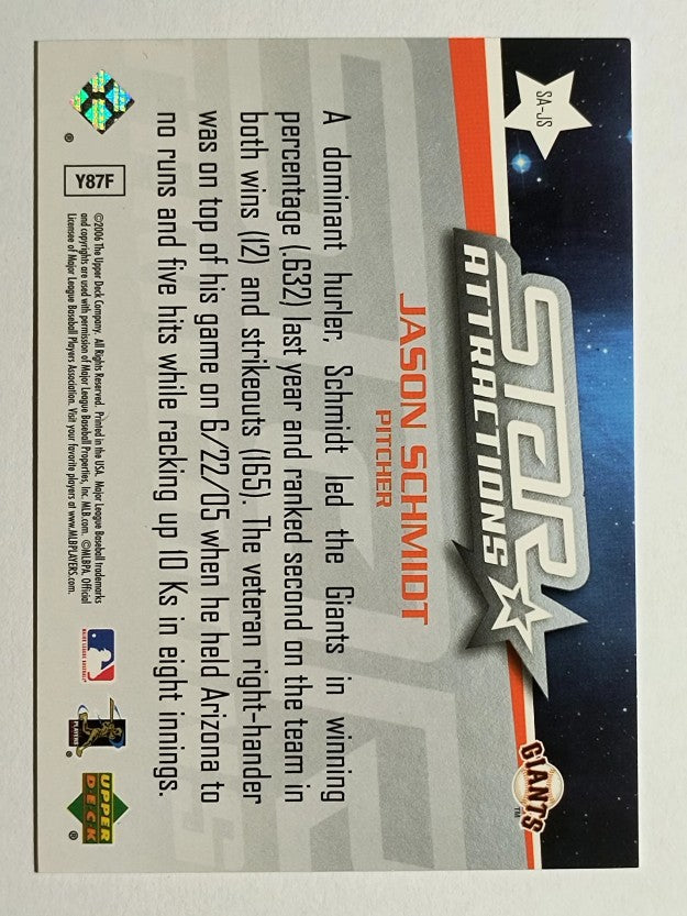 2006 Upper Deck Star Attractions #JS Jason Schmidt