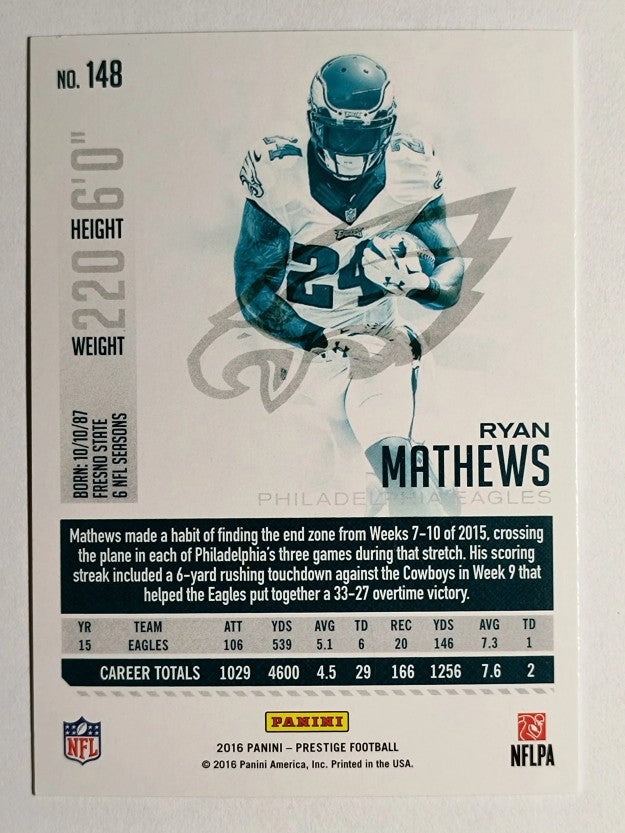 2016 Prestige #148 Ryan Mathews