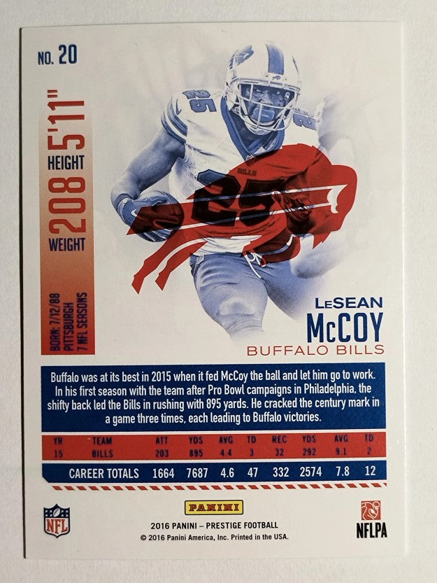2016 Prestige Xtra Points Green #20 LeSean McCoy
