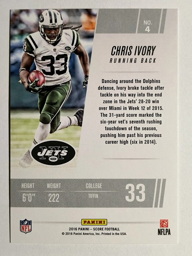 2016 Score Franchise Gold #4 Chris Ivory