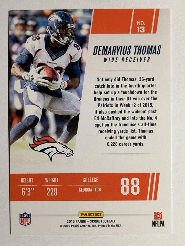2016 Score Franchise Green #13 Demaryius Thomas