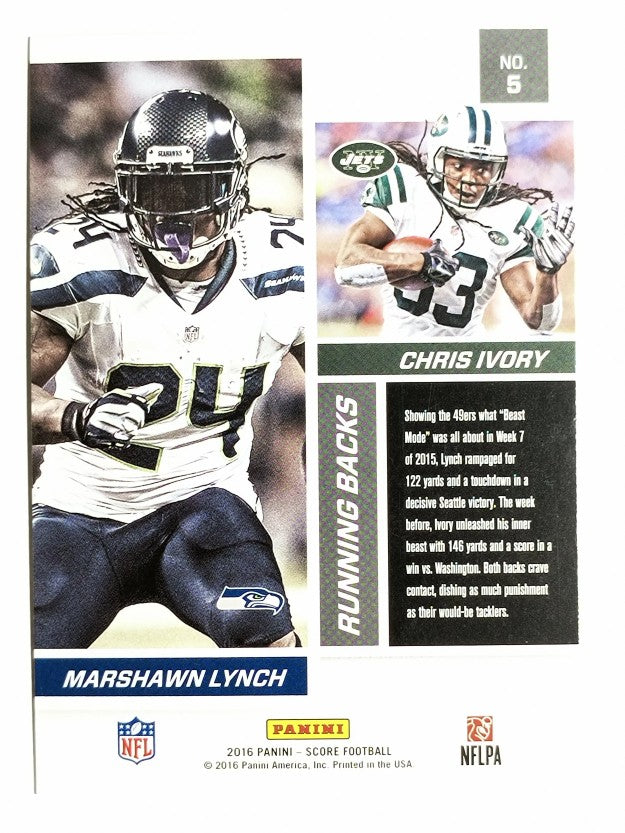 2016 Score Reflections Green #5 Chris Ivory/Marshawn Lynch