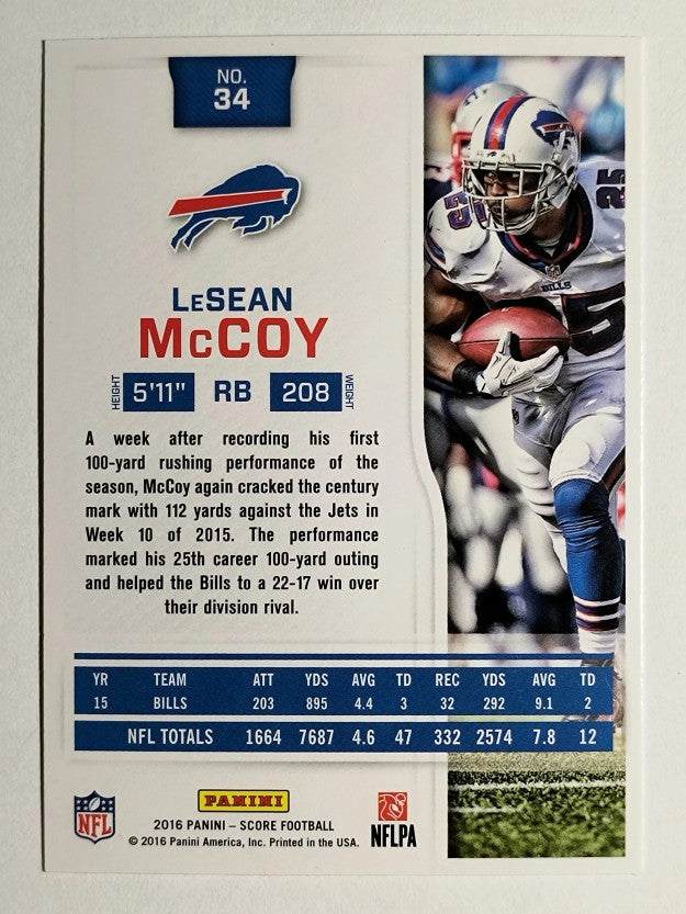 2016 Score Scorecard #34 LeSean McCoy