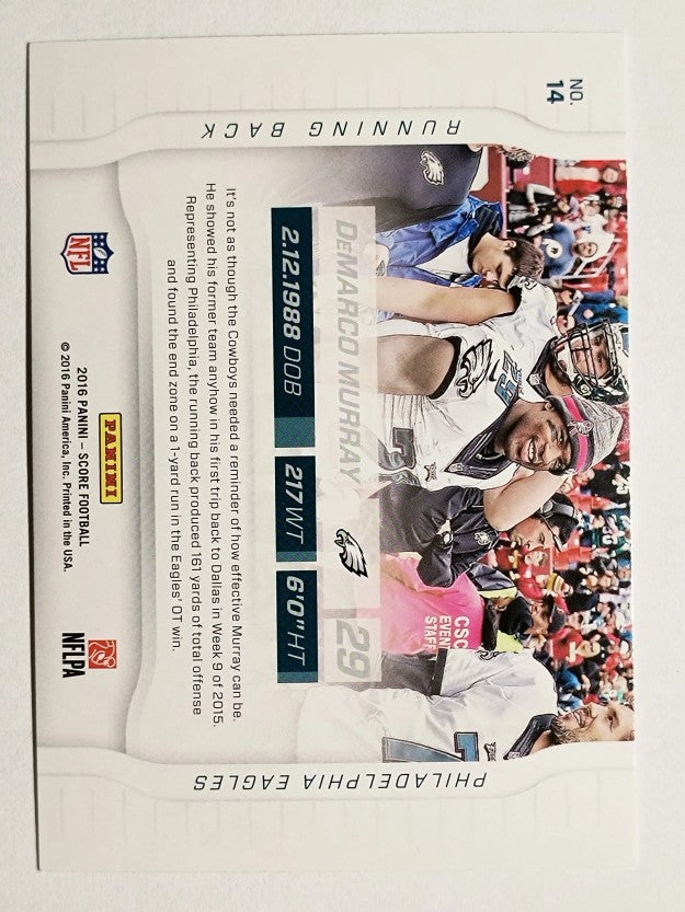 2016 Score Sidelines Green #14 DeMarco Murray