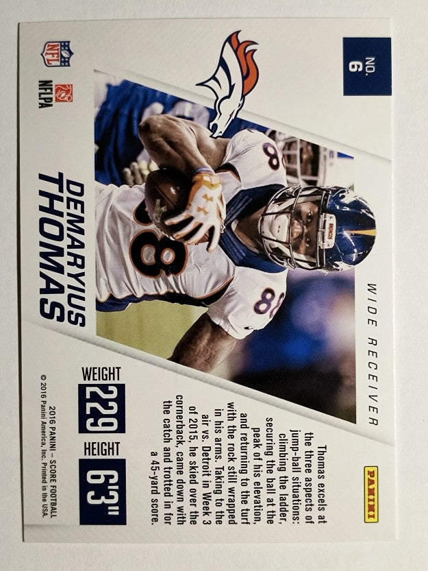 2016 Score Toe the Line #6 Demaryius Thomas