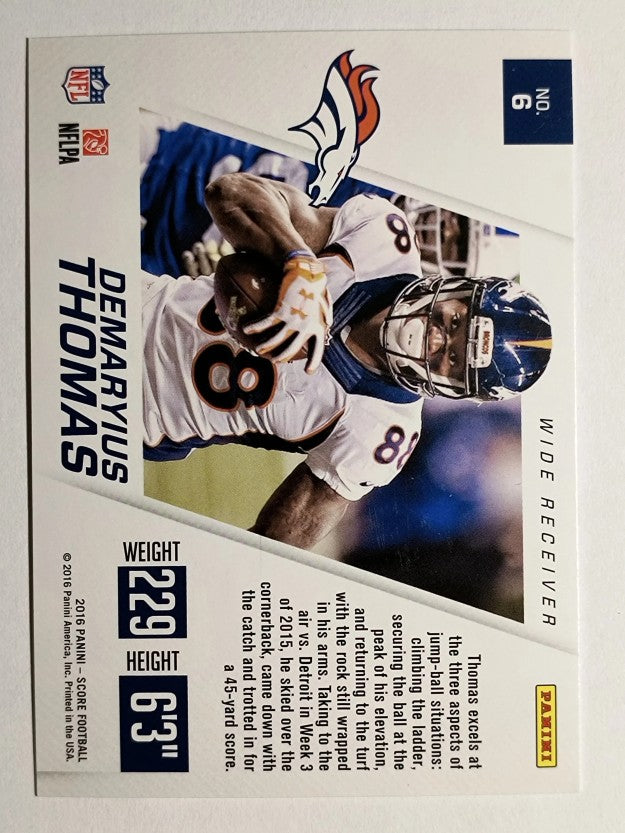2016 Score Toe the Line Black #6 Demaryius Thomas