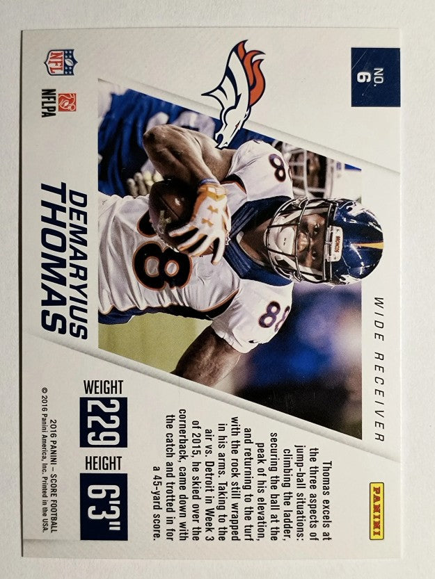 2016 Score Toe the Line Green #6 Demaryius Thomas