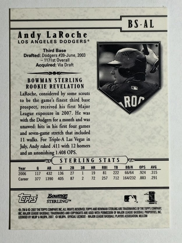 2007 Bowman Sterling #AL Andy LaRoche