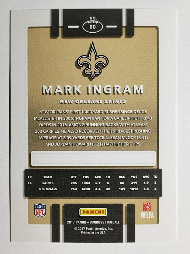 2017 Donruss #80 Mark Ingram