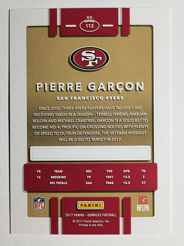 2017 Donruss #113 Pierre Garcon