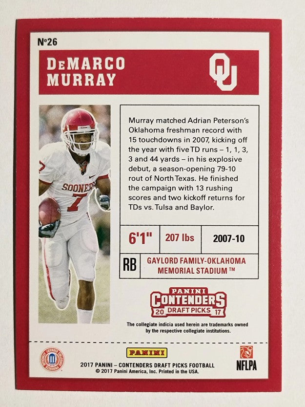 2017 Panini Contenders Draft Picks #26 DeMarco Murray
