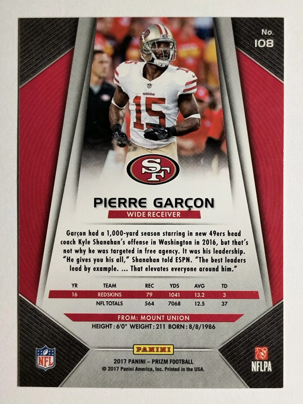 2017 Panini Prizm #108 Pierre Garcon